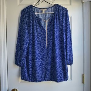 CLEARANCE❗NWOT Dana Buchman Cheetah Print Blouse